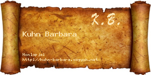 Kuhn Barbara névjegykártya